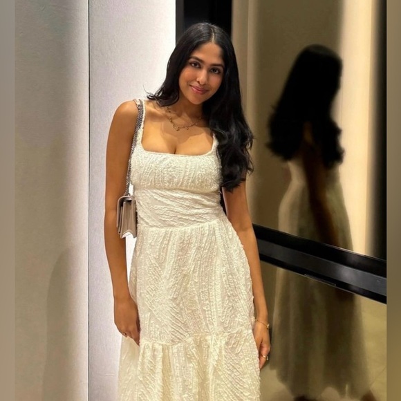 ZARA BLOGGERS’ FAVORITE FRAYED JACQUARD DRESS ZW COLLECTION - Picture 4 of 16